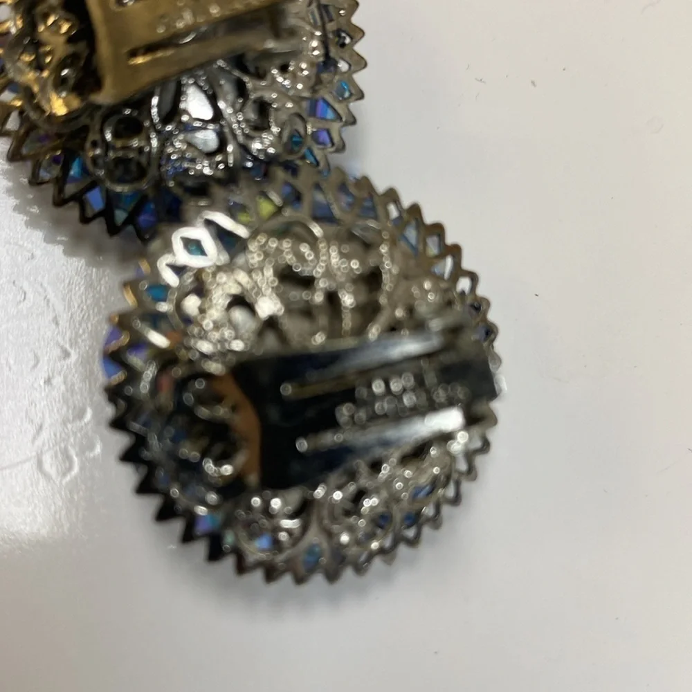 Vintage ALICE CAVINESS Blue Clip Earrings